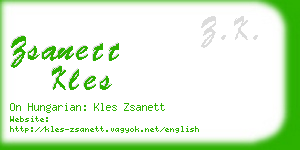 zsanett kles business card